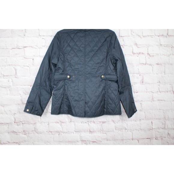 LL Bean Quilted Riding Jacket Flannel Lined Insulated Black Size S Pet - Picture 7 of 9